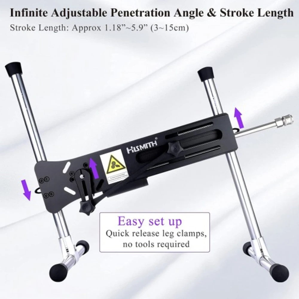 Hismith Premium 4.0 Sex Machine Led Işıklı ve Telefon Kontrollü Seks Makinesi