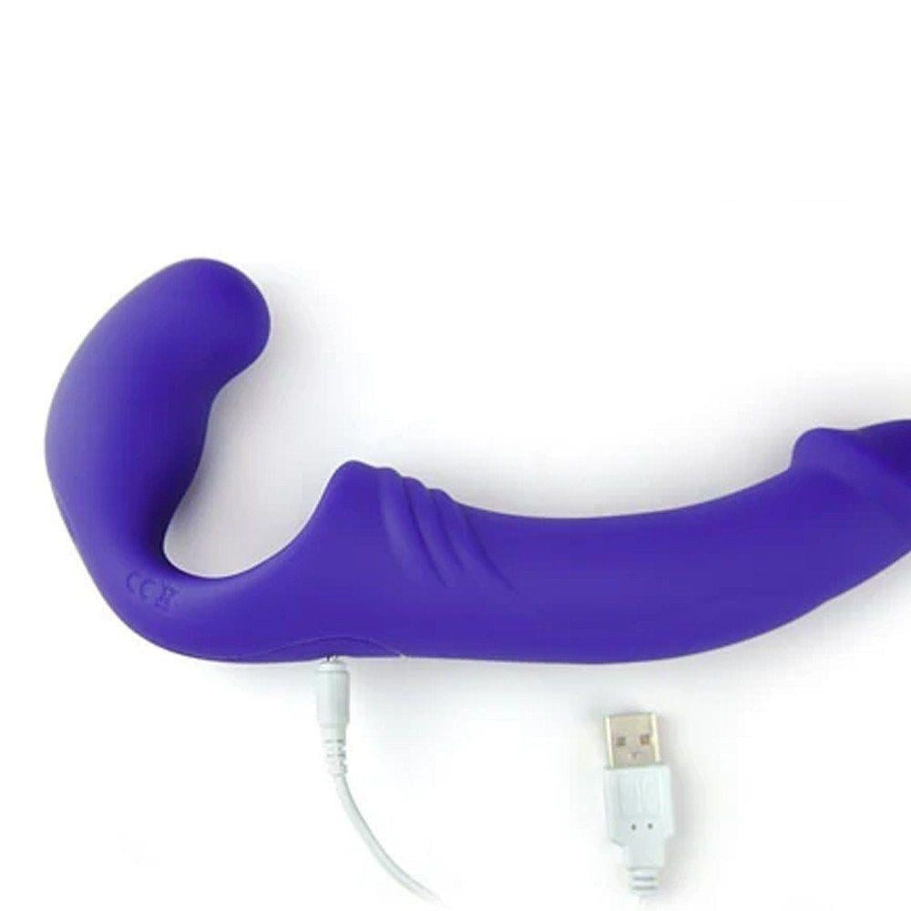 Aphrodisia Double Rider Strapless Strap-on Vibratör Purple