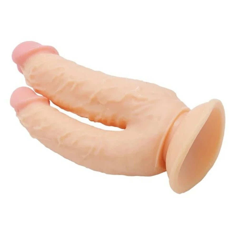 Dildo Series Lifelike G-Spot Anal ve Vajinal Çift Taraflı Belden Bağlamalı Realistik Penis Flesh