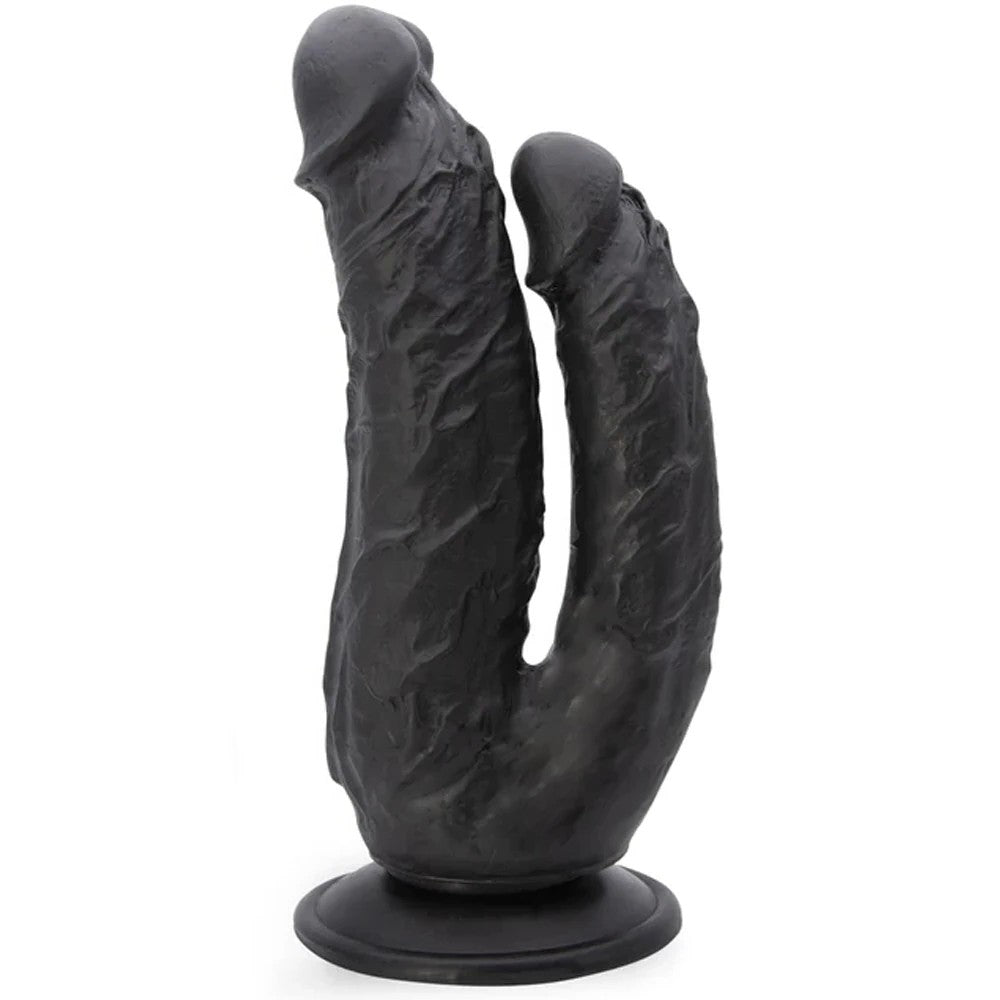 Dildo Series Lifelike G-Spot Anal ve Vajinal Çift Taraflı Belden Bağlamalı Realistik Penis Black