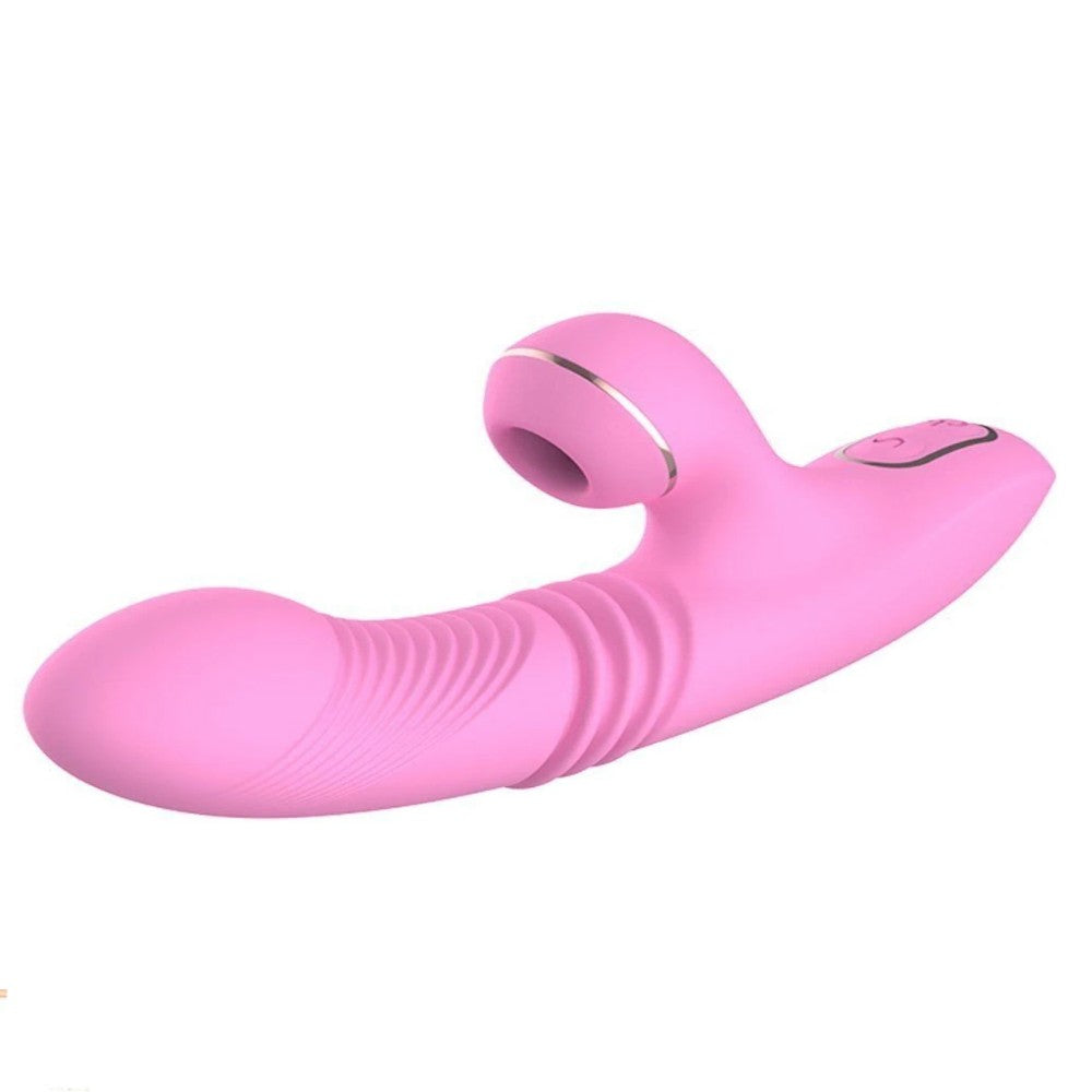 Dibe Haloy Olivia Thrusting İleri Geri Hareketli Hava Darbeli Rabbit Vibratör Pink