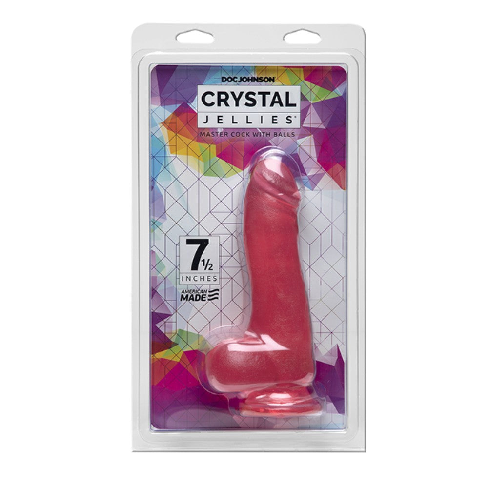 Doc Johnson Crystal Jellies Master Cock 19 cm Jel Dildo Pink