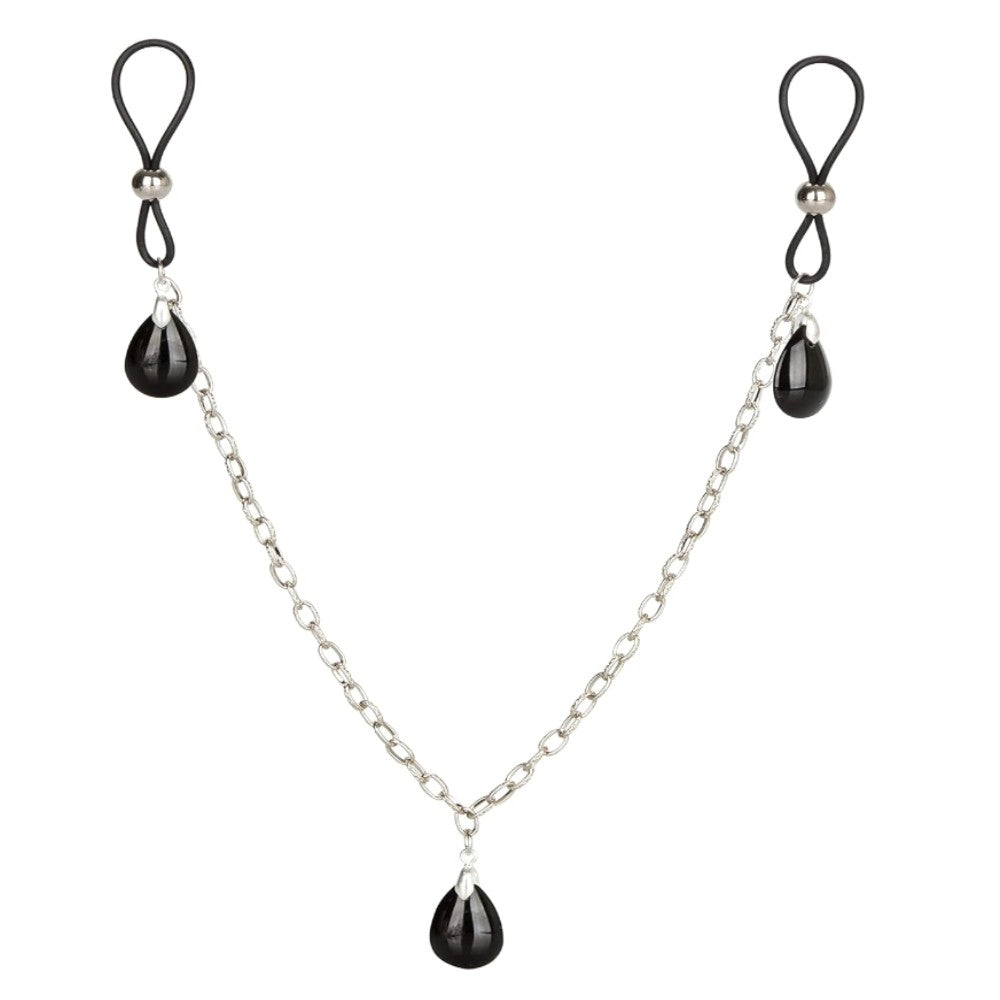 Calexotics Nipple Play Non-Piercing Chain Jewelry Taşlı Göğüs Klipsi