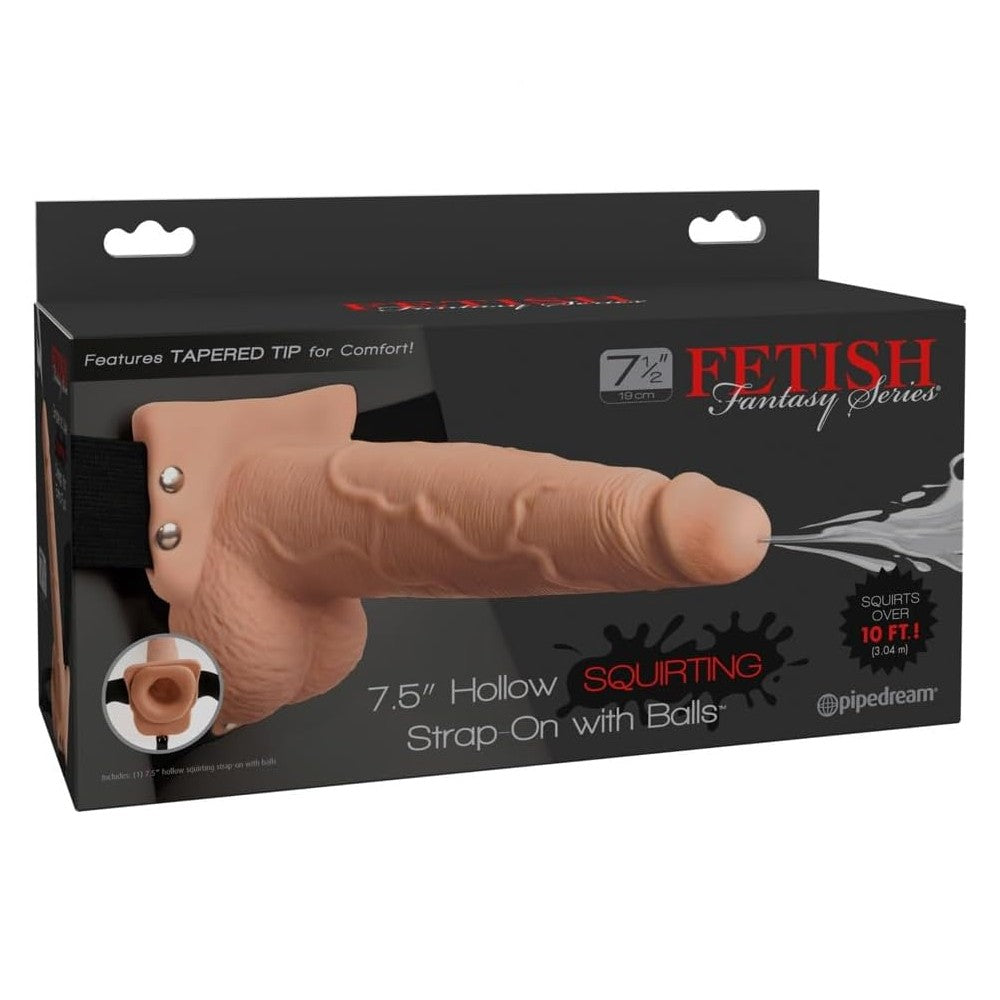 Pipedream Products Fetish Fantasy Series 7.5" Hollow Squirting İçi Boş Fışkırtmalı Belden Bağlamalı Penis