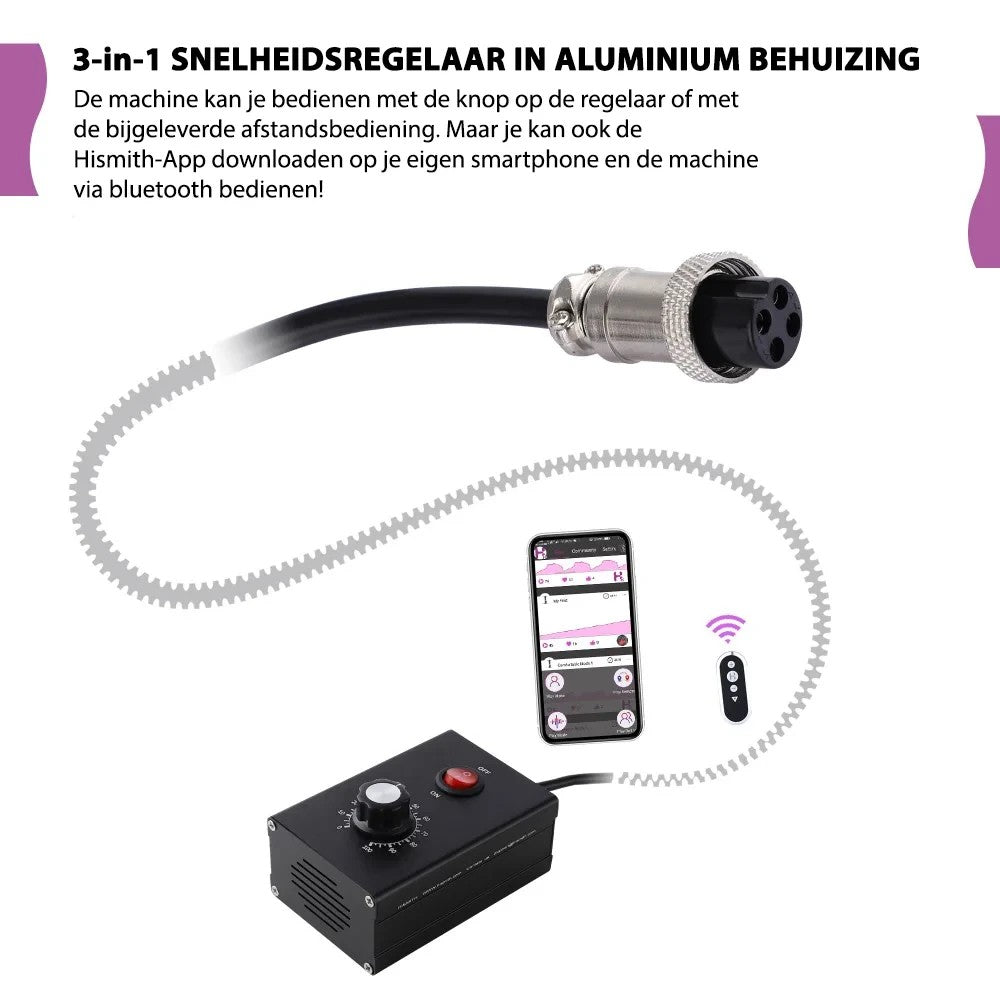 Hismith Pro5 Table Top 2.0 Max 100 Watt Telefon Kontrollü Seks Makinesi