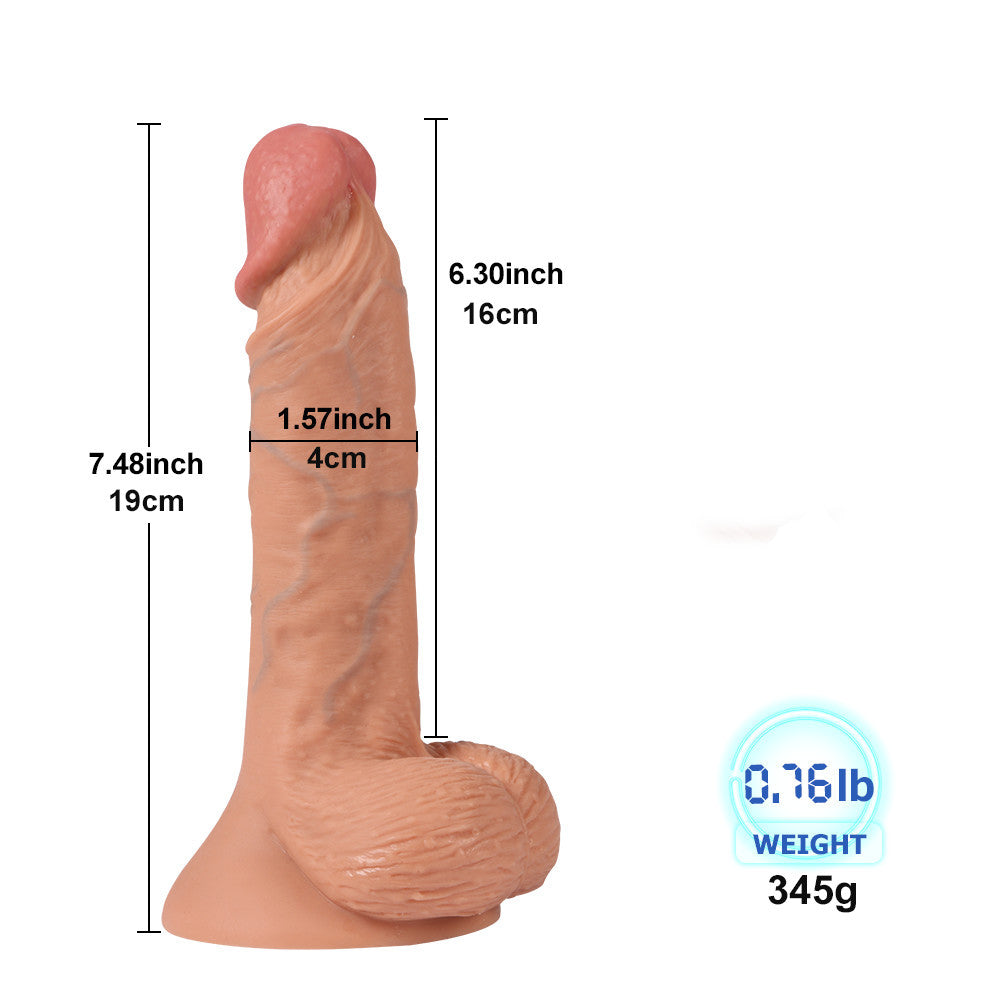 Shequ Dildo Series Tyler Blue Vein Çift Katmanlı Realistik Penis SQ-WBC10028