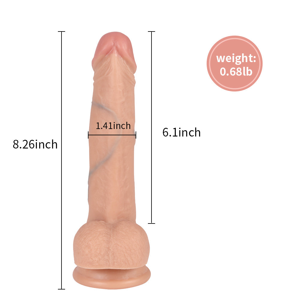 Xise Dildo Series Archie Flesh 21 cm Realistik Penis XS-WBC10042