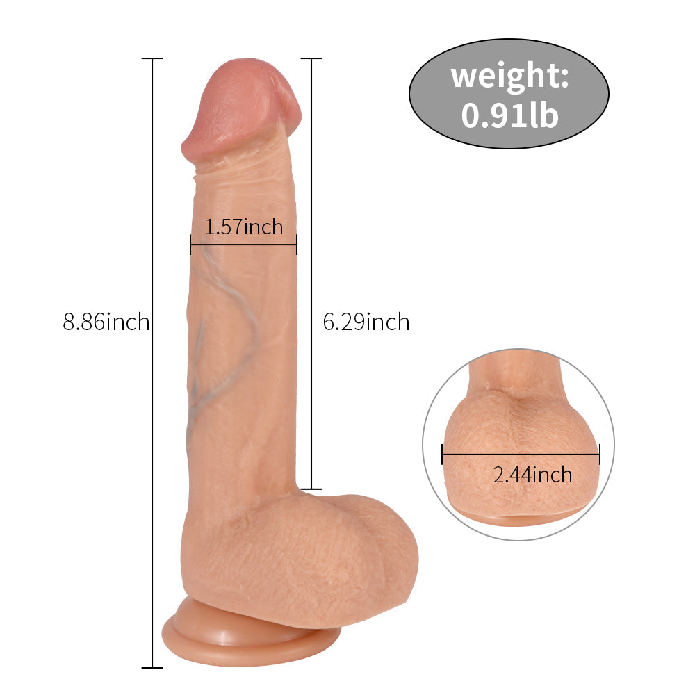 Shequ Dildo Series Bill 22,5 Cm Belden Bağlamalı Realistik Penis SQ-WBC10044