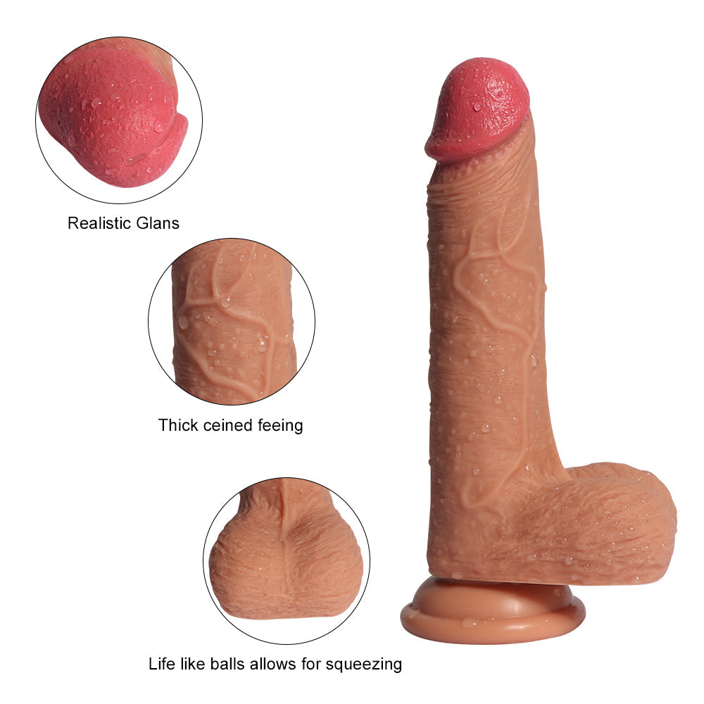 Shequ Dildo Series Little Dean Natural Çift Katmanlı Realistik Penis SQ-WBD10007-S