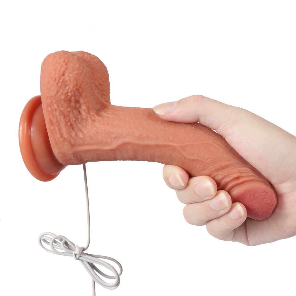 Shequ Crowley Dildo Series 18 cm Yumuşak Dokulu Titreşimli Realistik Penis SQ-WBD10009-V