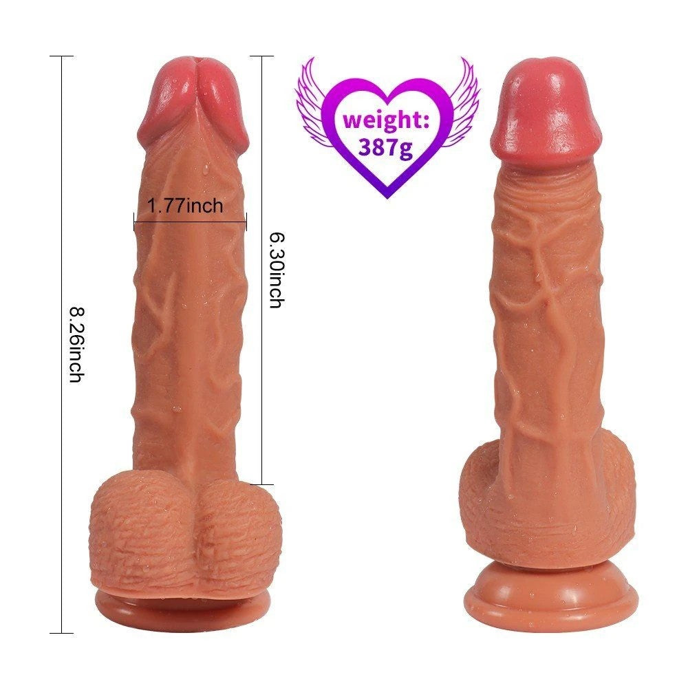 Shequ Dildo Series Hans 21 cm Natural Doku Realistik Penis SQ-WBD10012