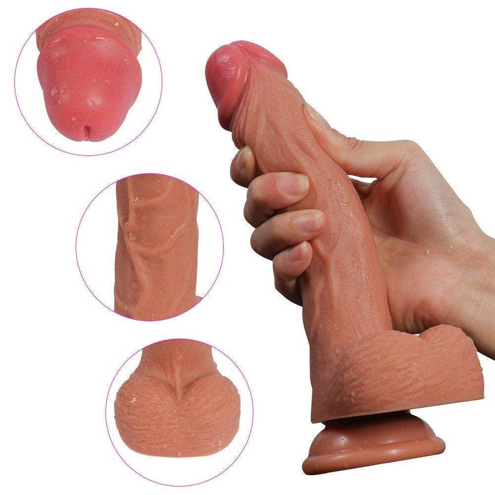 Shequ Dildo Series Victor 21 cm Natural Doku Realistik Penis SQ-WBD10014