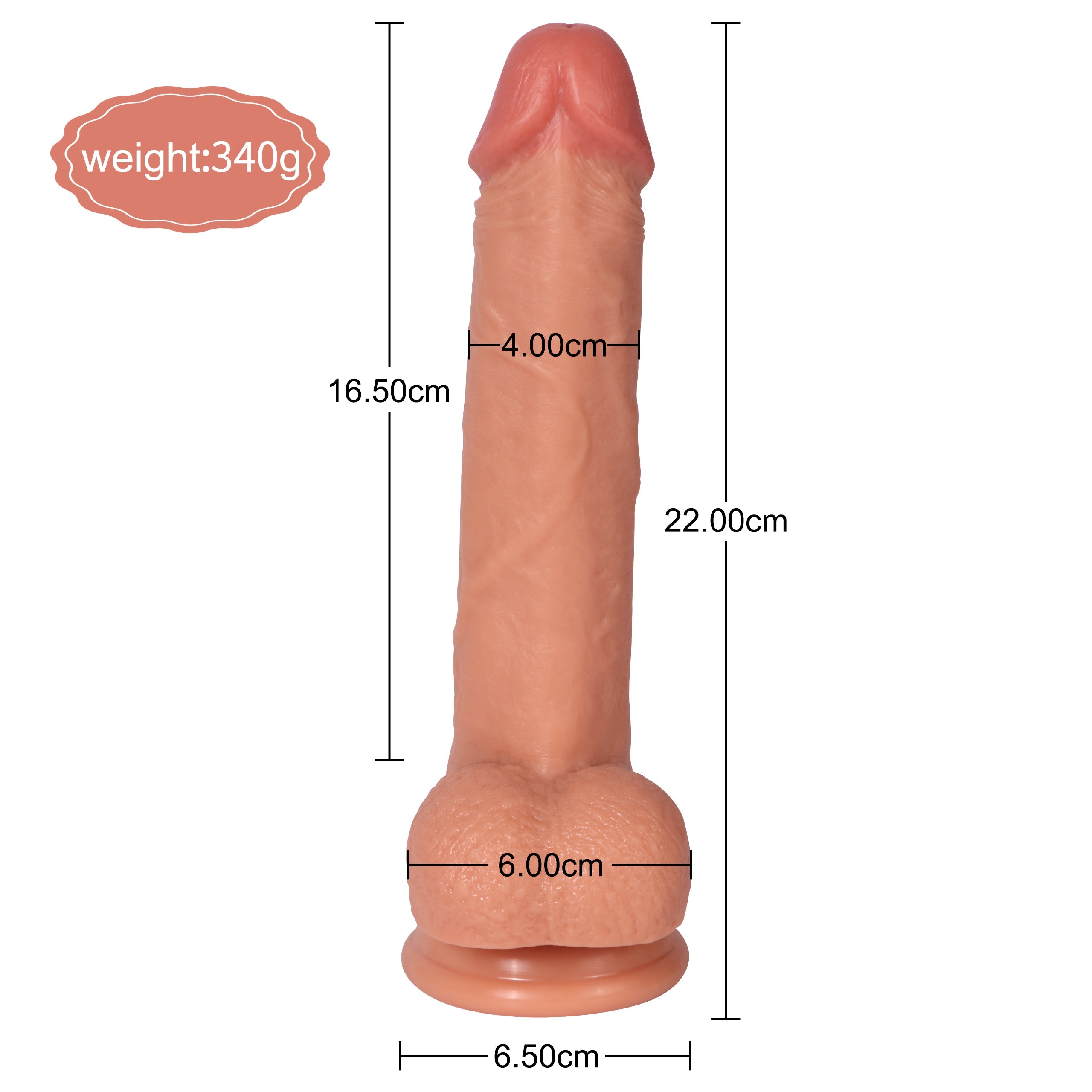 Shequ Dildo Series Sean 22 cm Natural Doku Realistik Penis SQ-WBD10043