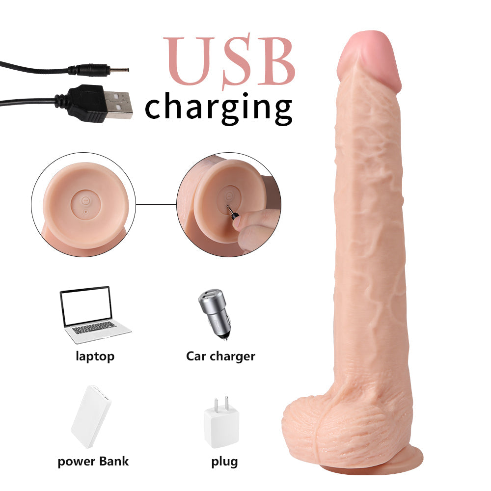 Shequ Vibrating Dildo Series Bart 29 cm Titreşimli Realistik Penis SQ-WBE10038