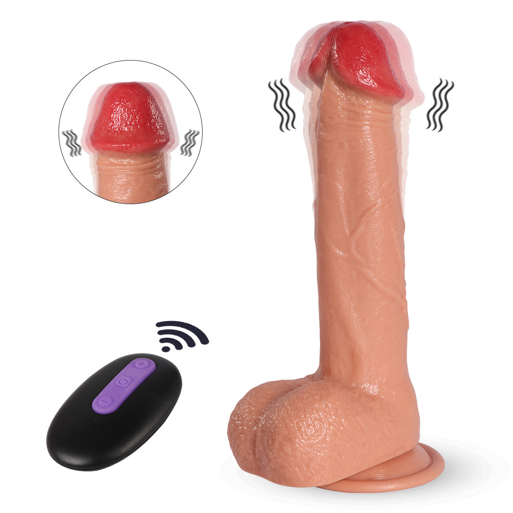Shequ Sean Vibrating Dildo 20 Mod Titreşimli Belden Bağlamalı Realistik Penis 22 cm SQ-WBE10043