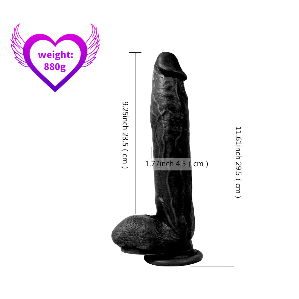 Xise Dildo Series Blade Master Büyük Belden Bağlamalı Realistik Penis XS-WBC10040 Black