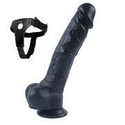 Xise Dildo Series Adonis 18 cm Belden Bağlamalı Realistik Zenci Penis XS-WBC10018 Black