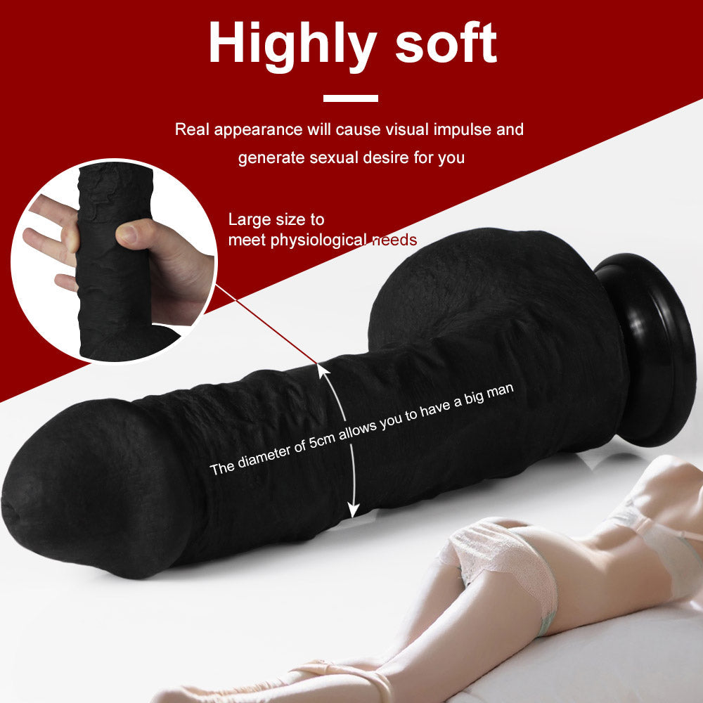 Xise Dildo Series Shane Diesel Yumuşak Dokulu Realistik Penis XS-WBB10052 Black