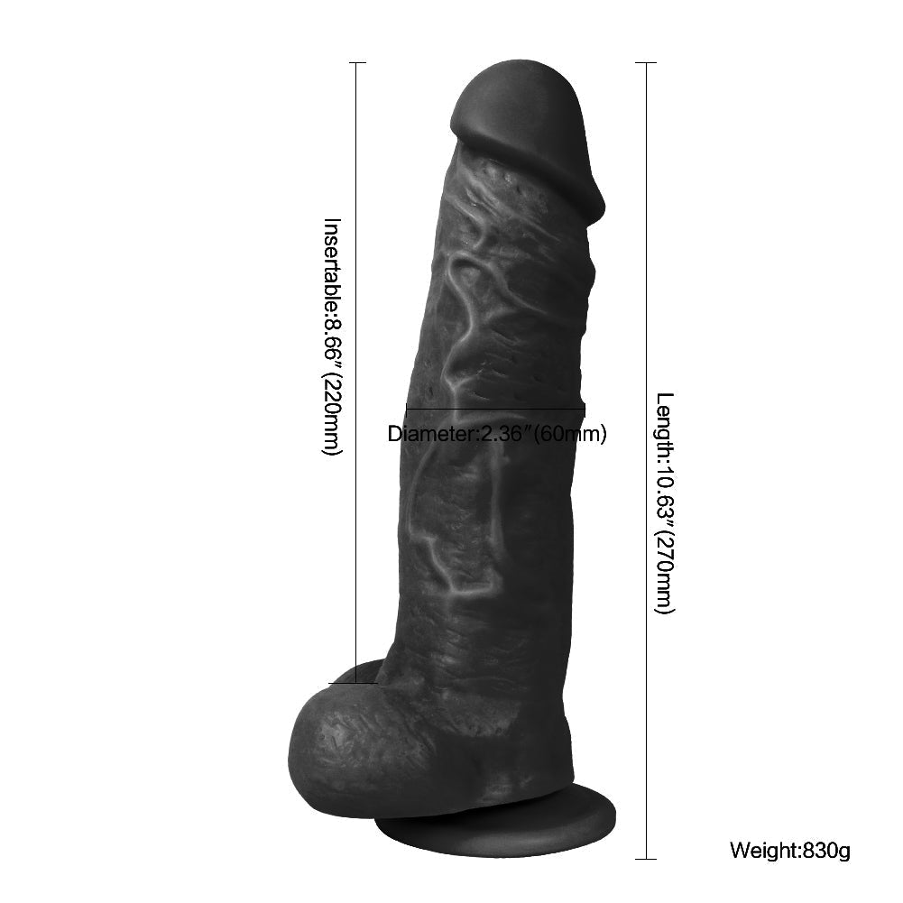 Xise Dildo Series Jihad Knight Flexible Black Büyük Realistik Penis XS-WBC10001 Black