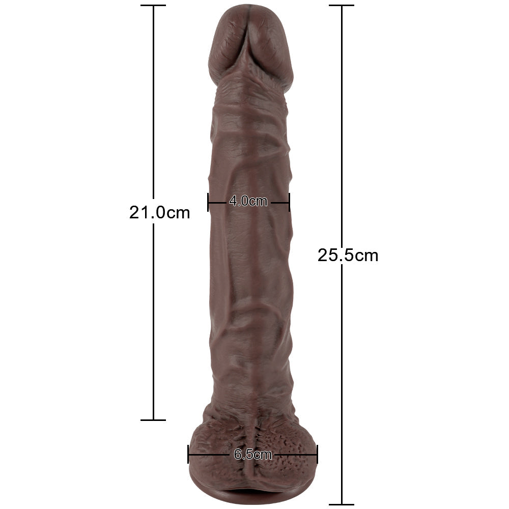 Xise Dildo Series Knight Flexible 25,5 cm Realistik Penis XS-WBC10002-Brown