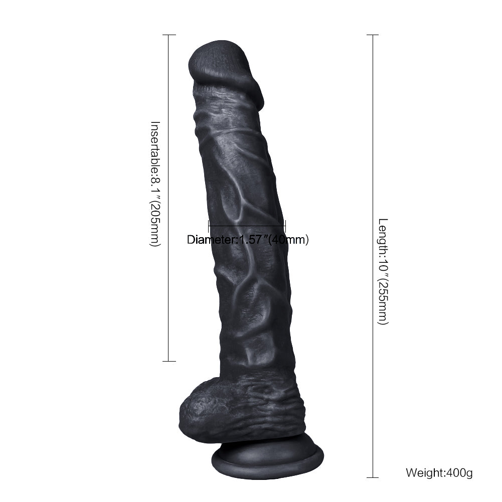 Xise Dildo Series Knight Flexible 25,5 cm Realistik Penis XS-WBC10002 Black