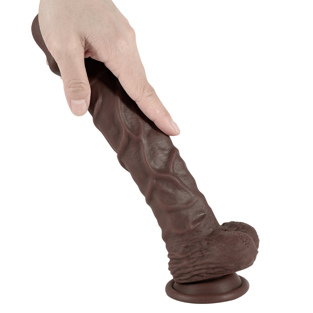 Xise Dildo Series Knight Flexible 25,5 cm Realistik Penis XS-WBC10002-Brown