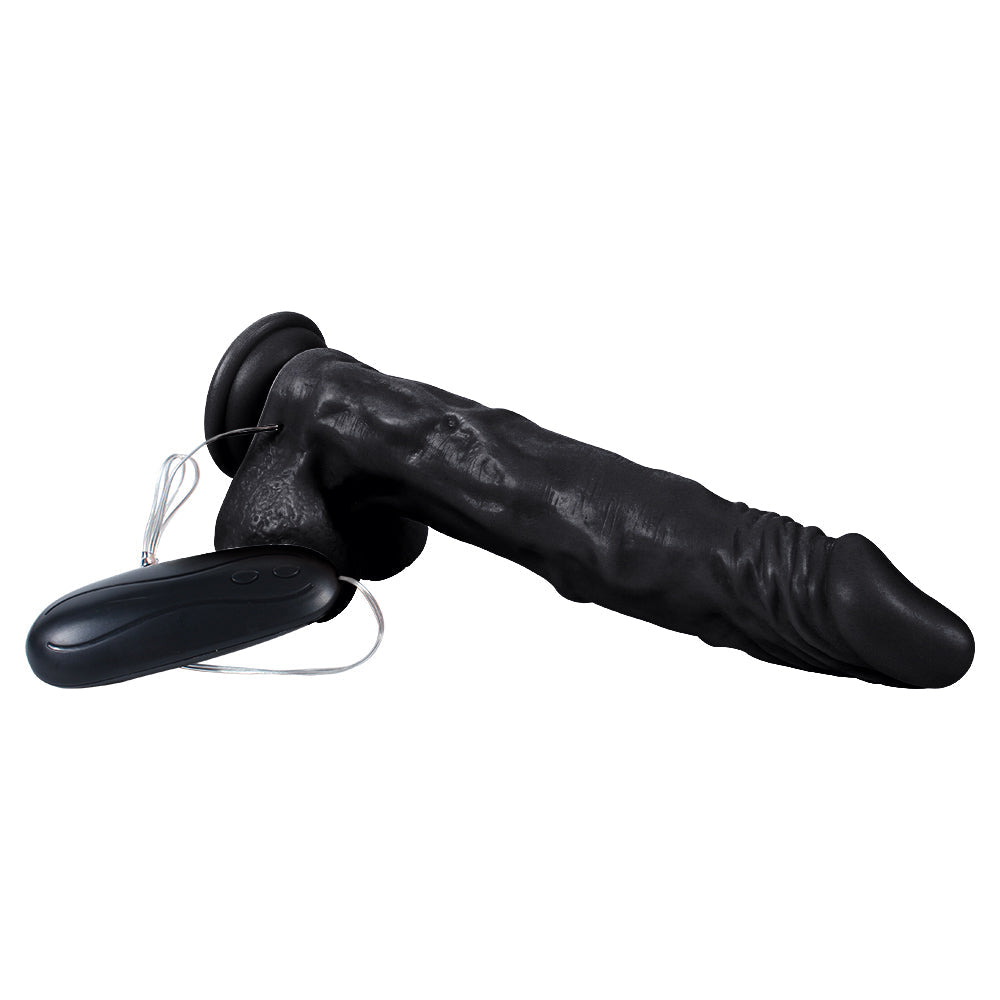 Xise Dildo Series Victory Hero 24 cm Titreşimli Realistik Penis XS-WBC10005 Black
