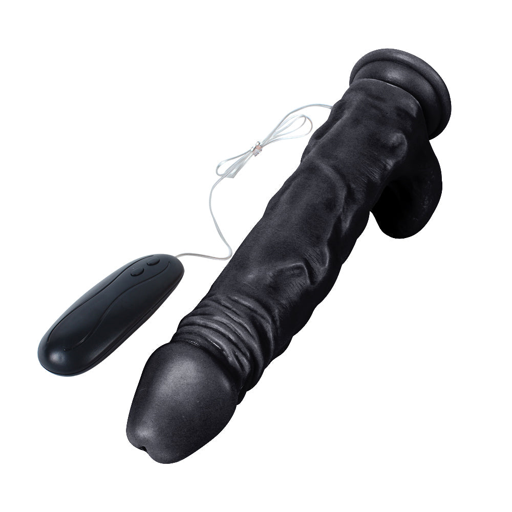 Xise Dildo Series Victory Hero 24 cm Titreşimli Realistik Penis XS-WBC10005 Black