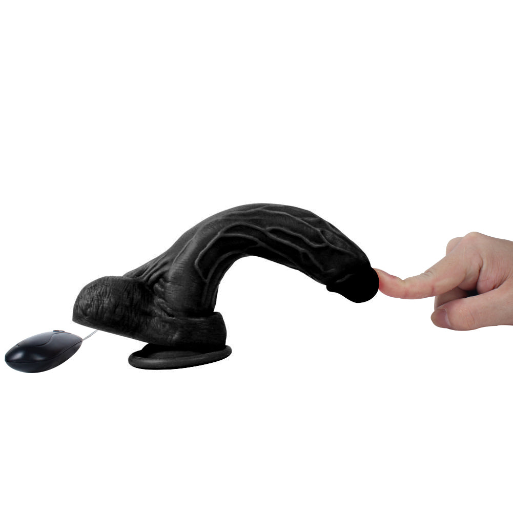 Xise Dildo Series Holy Dragon 20.5 cm Titreşimli Belden Bağlamalı Realistik Penis XS-WBC10007-V Black