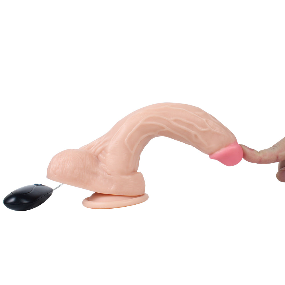 Xise Dildo Series Holy Dragon 20.5 cm Titreşimli Belden Bağlamalı Realistik Penis XS-WBC10007-V Flesh