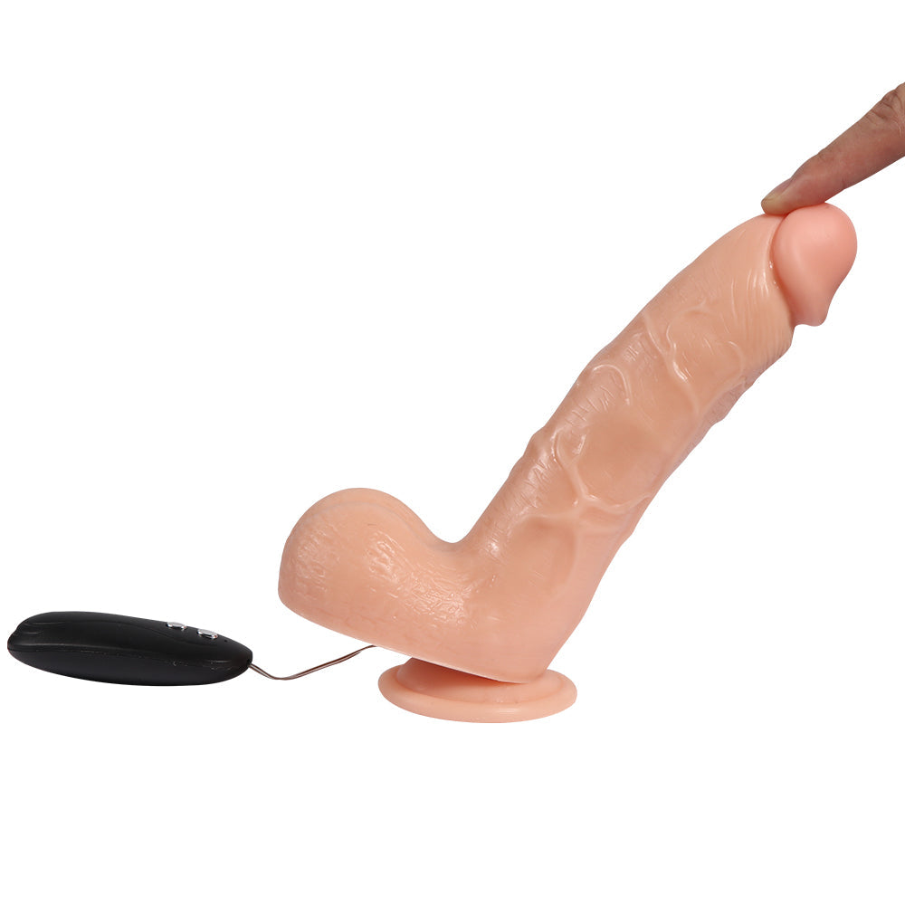 Xise Dildo Series Adam Rubber 21 cm Titreşimli Belden Bağlamalı Realistik Penis XS-WBC10012-V Flesh