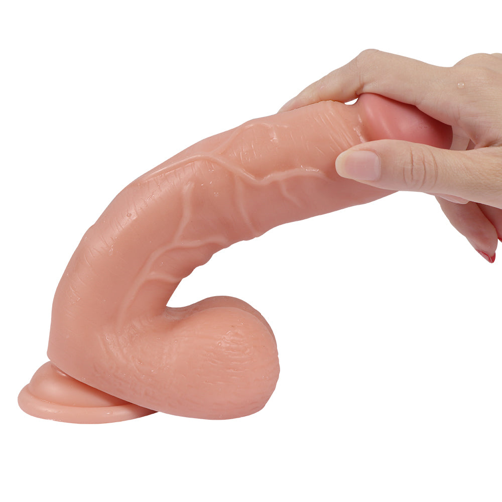 Xise Dildo Series Adam Rubber  21 cm Realistik Penis XS-WBC10012 Flesh