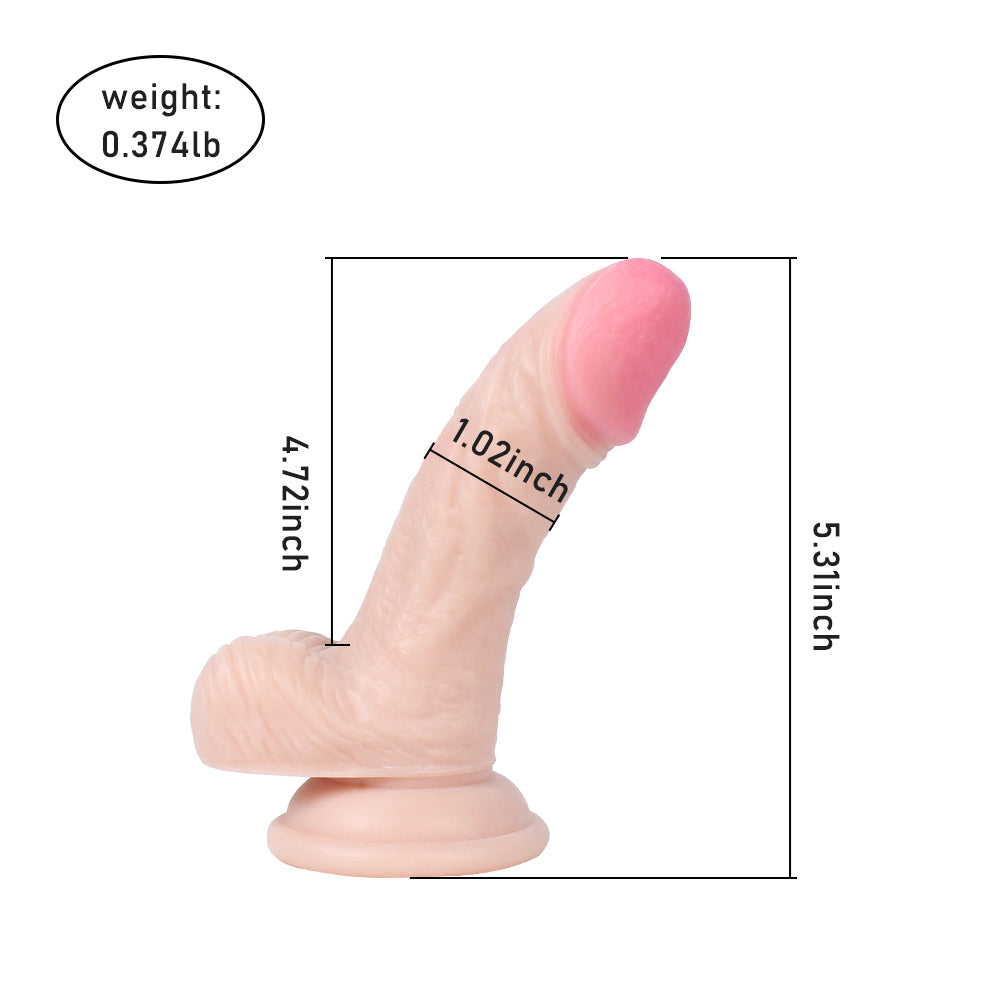 Xise Dildo Series Vincy 13 cm Belden Bağlamalı Anal ve Vajinal Realistik Penis XS-WBC10015 Flesh
