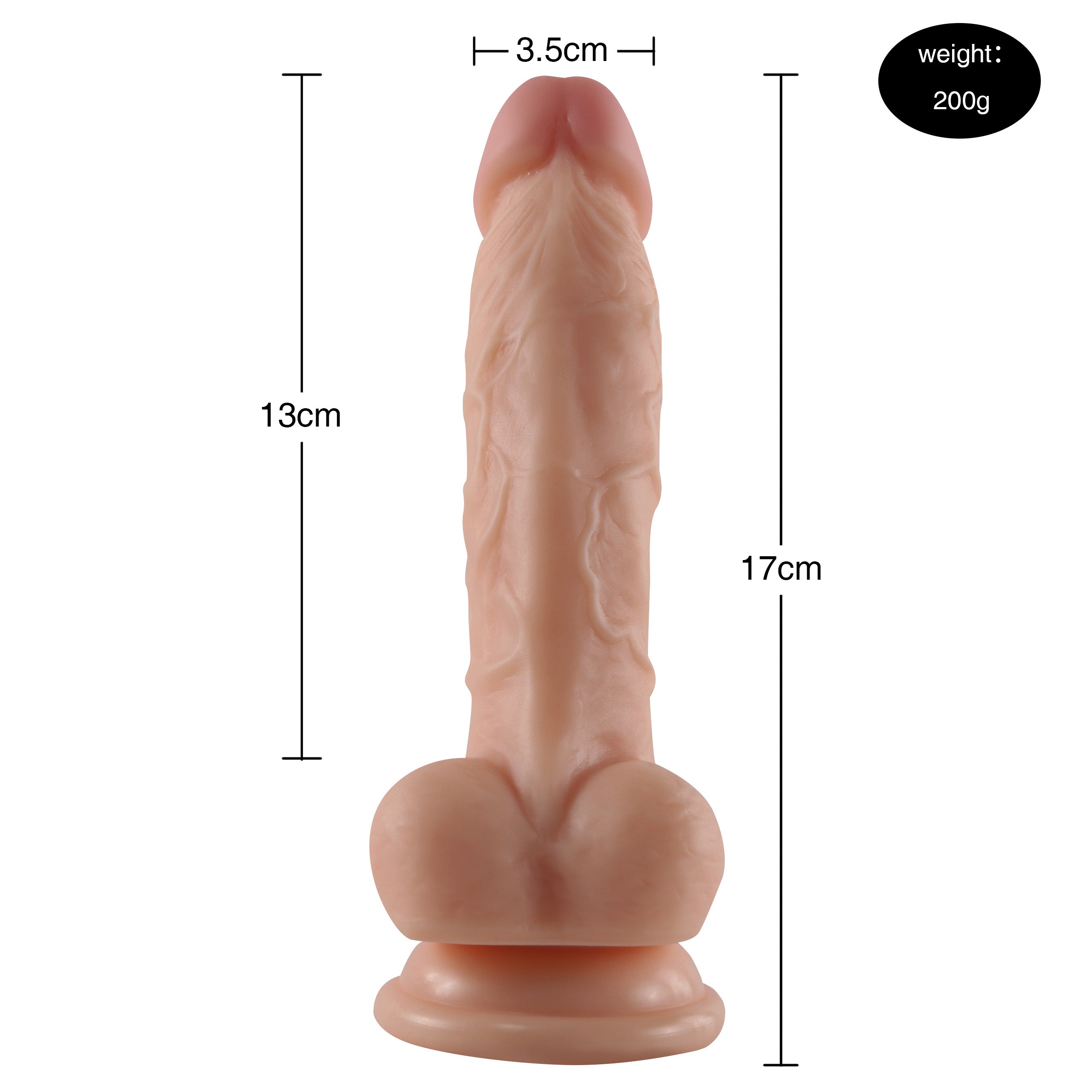 Xise Dildo Series Adonis 18 cm Realistik Penis XS-WBC10018 Flesh