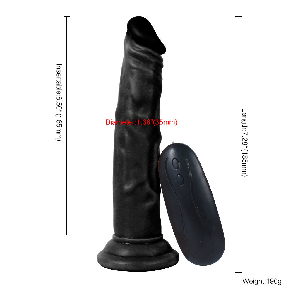 Xise Dildo Series Naturo 18.5 cm Titreşimli Realistik Penis XS-WBC10024-V Black