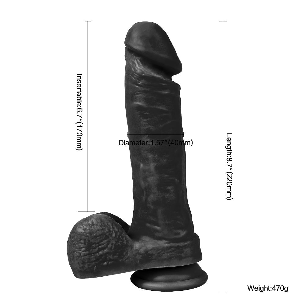 Xise Dildo Series Wolf King 22 cm Realistik Penis XS-WBC10036 Black