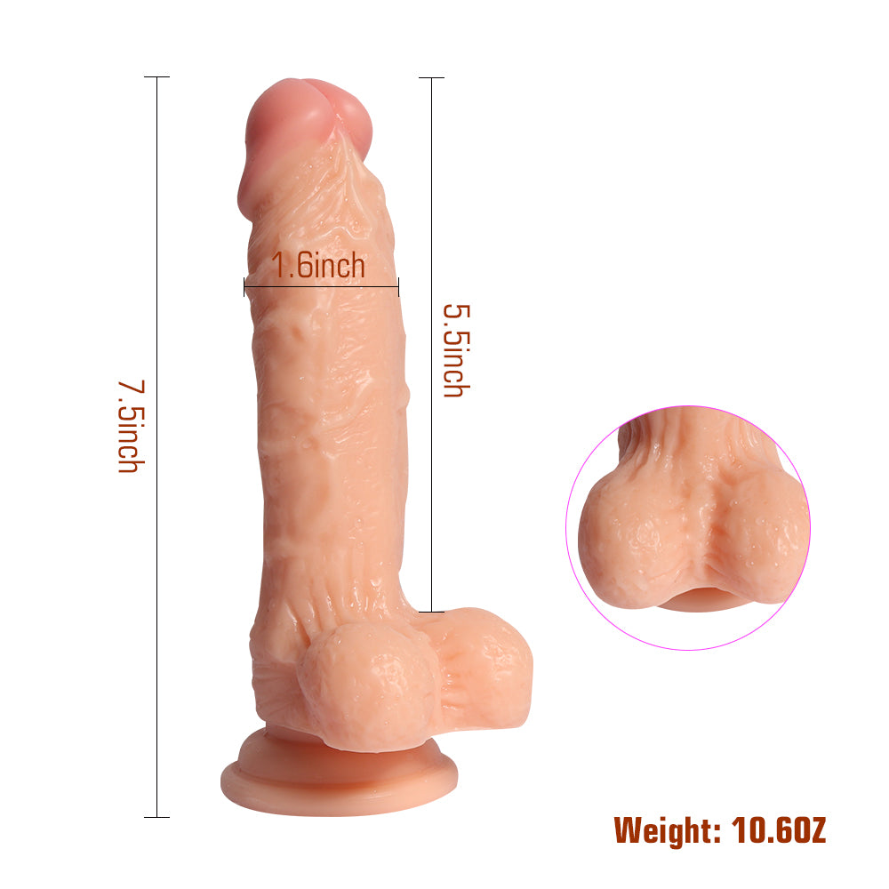 Xise Dildo Series Leilong Medium 19 cm Realistik Penis XS-WBC10047-M