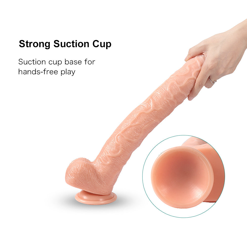 Xise Dildo Series Huoer Flexible 43 cm Realistik Büyük Penis XS-WBC10068 Flesh
