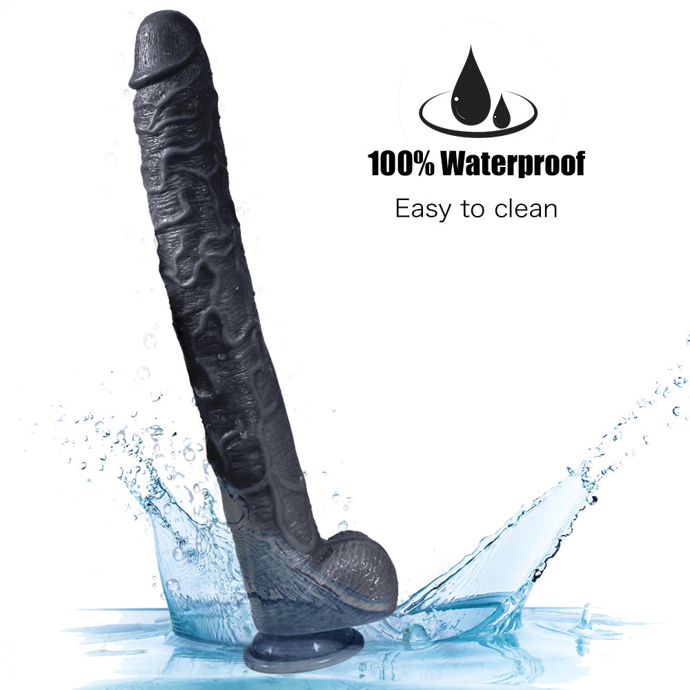 Xise Dildo Series Huoer Flexible 43 cm Realistik Büyük Penis XS-WBC10068 Black