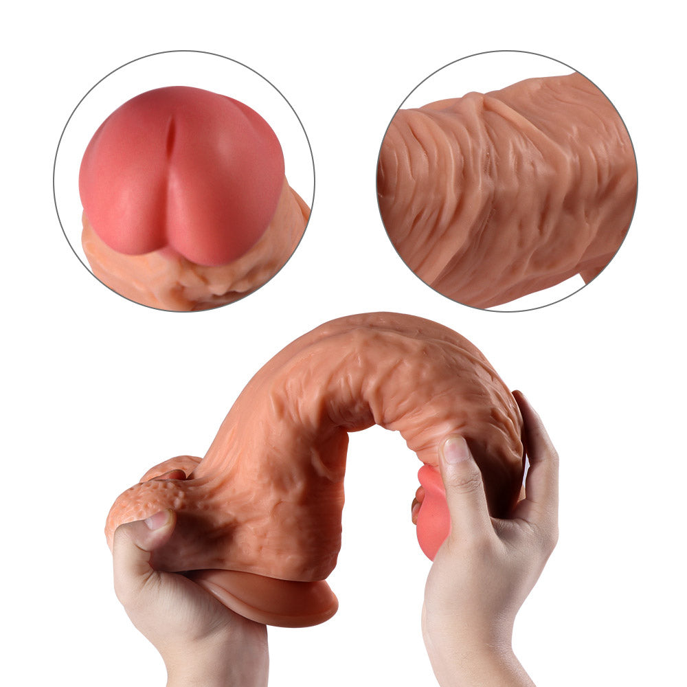 Xise Leilong Dual Layered 32.5 cm Büyük Realistik Penis XS-WBD10074-L