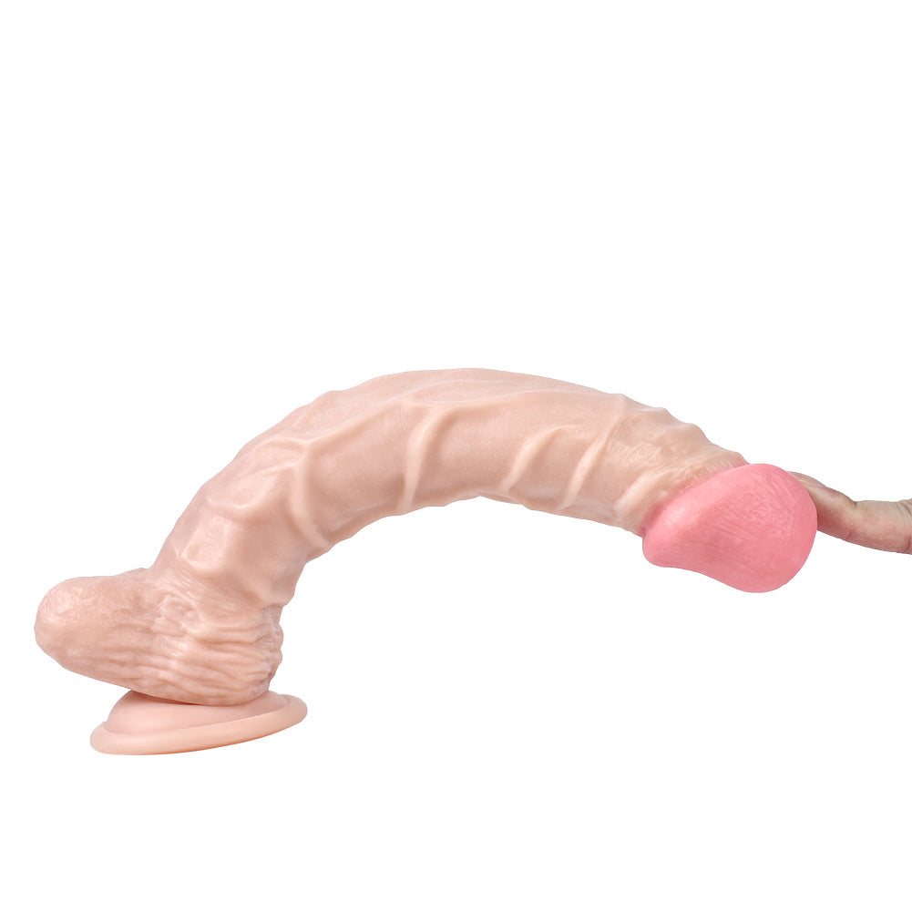 Xise Dildo Series Knight Flexible 25,5 cm Realistik Penis XS-WBC10002 Flesh