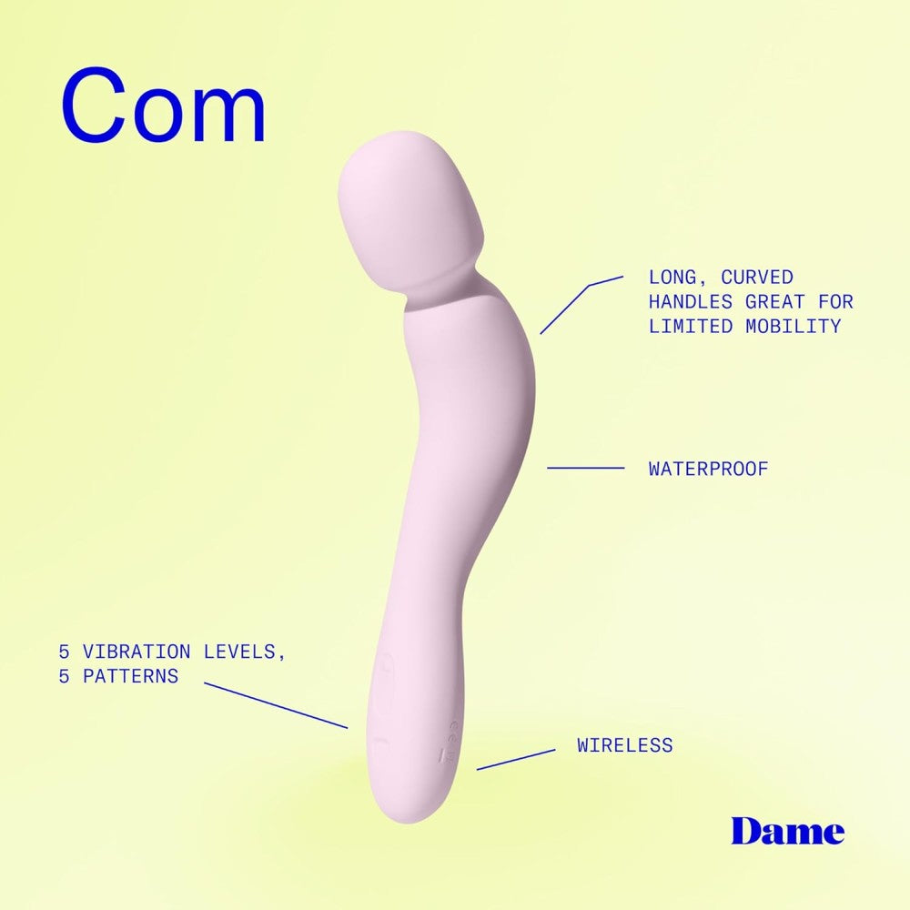 Dame Products Com Wand Massager Güçlü Masaj Vibratörü Roze