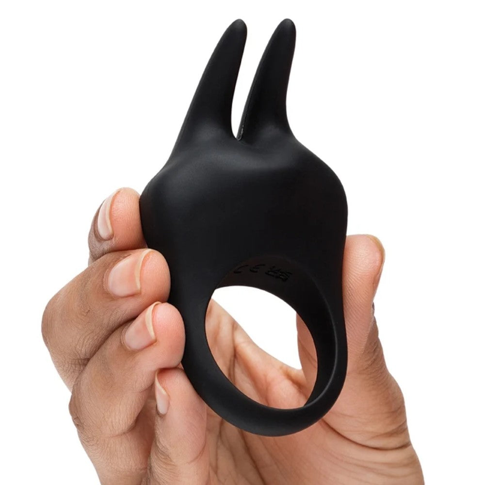 Fifty Shades of Grey Sensation Rabbit Love Ring Titreşimli Şarjlı Cockring Penis Halkası