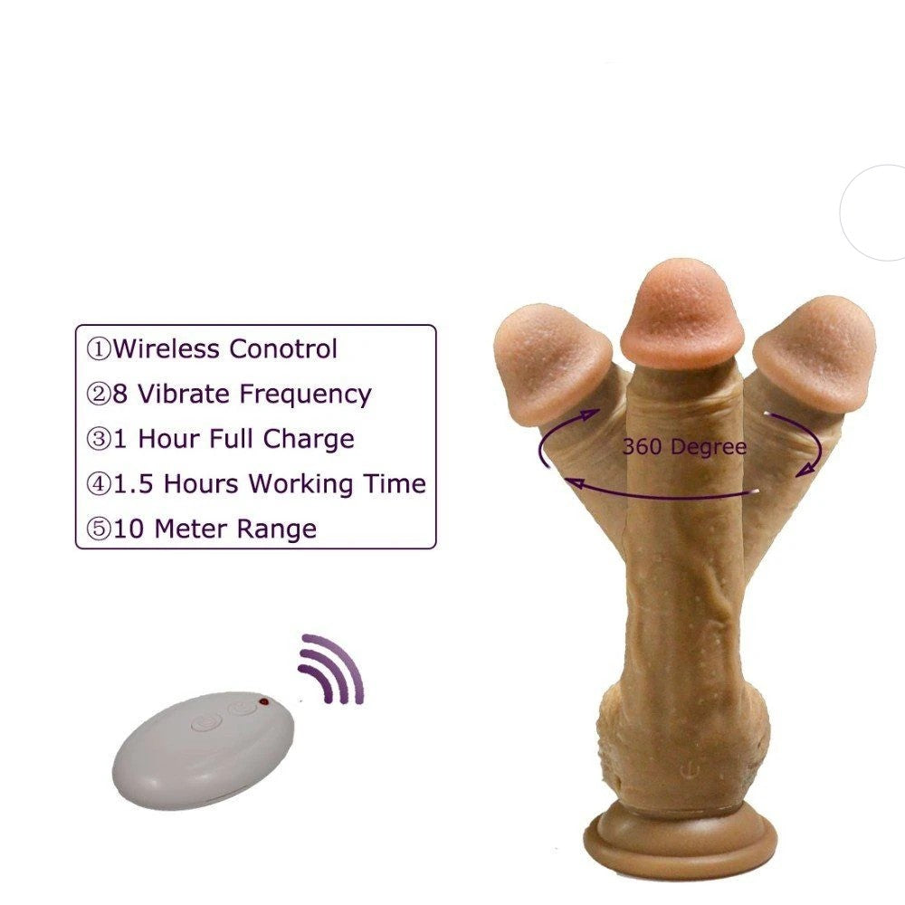 Stimulation Of Skin Rotation Dildo Dönebilen Realistik Vibratör