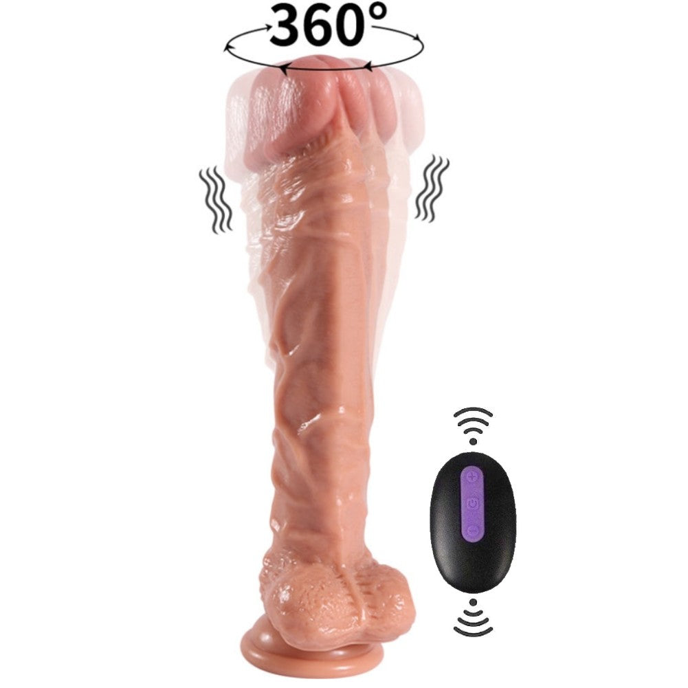 Shequ Rotating Dildo Jihad Knight 25,5 cm Dönebilen Hareketli Uzaktan Kumandalı Realistik Penis SQ-WBE10002