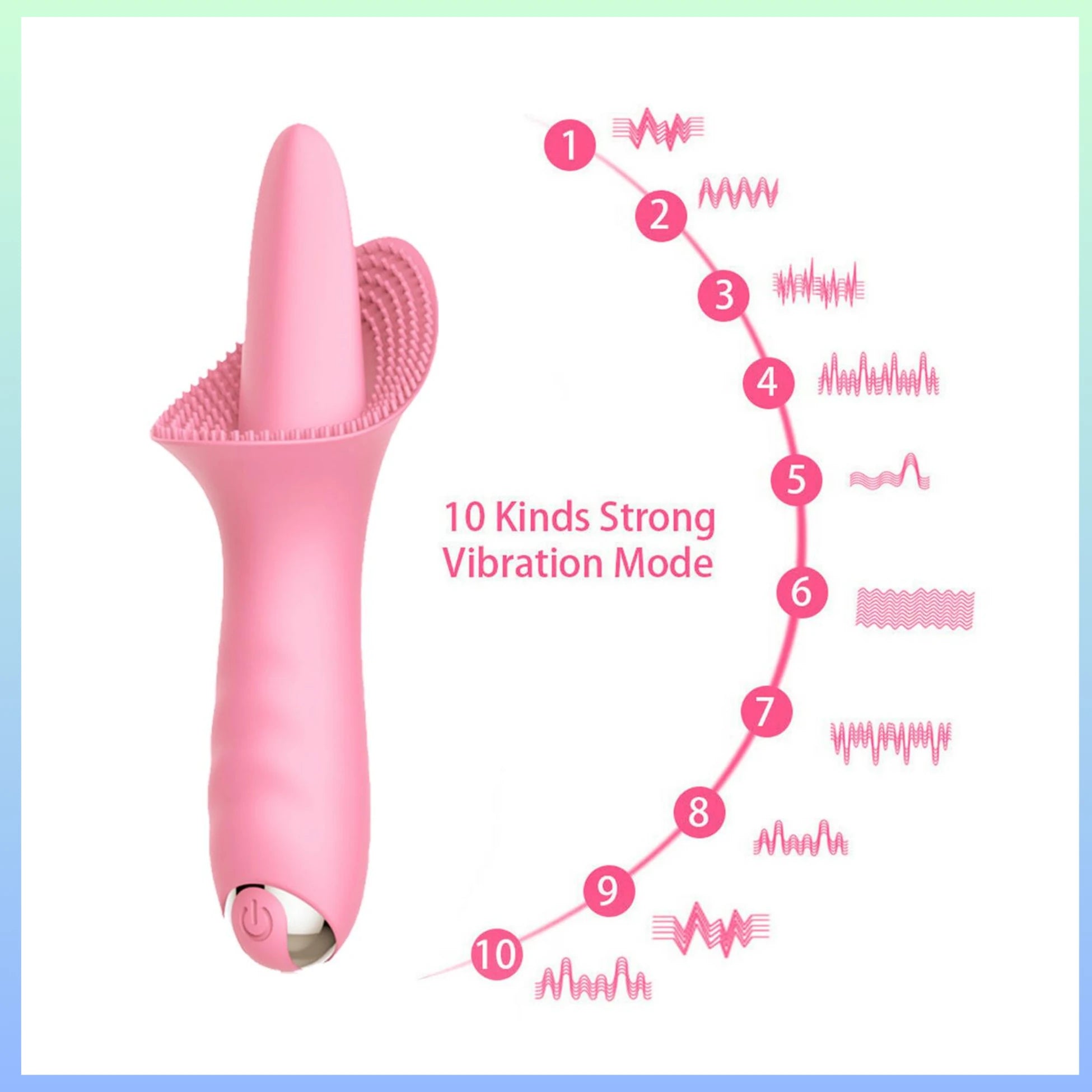 Tongue Vibe Tırtıklı Dil Vibratör USB Şarjlı 10 Mod Su Geçirmez Sessiz