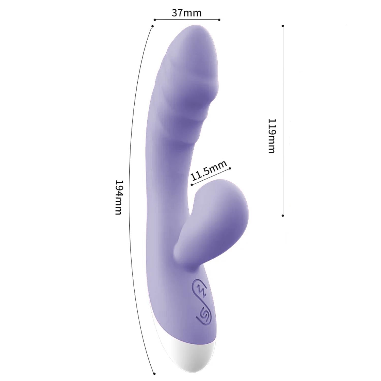 Emişli Curved Rabbit Vibratör Su Geçirmez Güçlü Titreşimli Ergonomik Kavisli