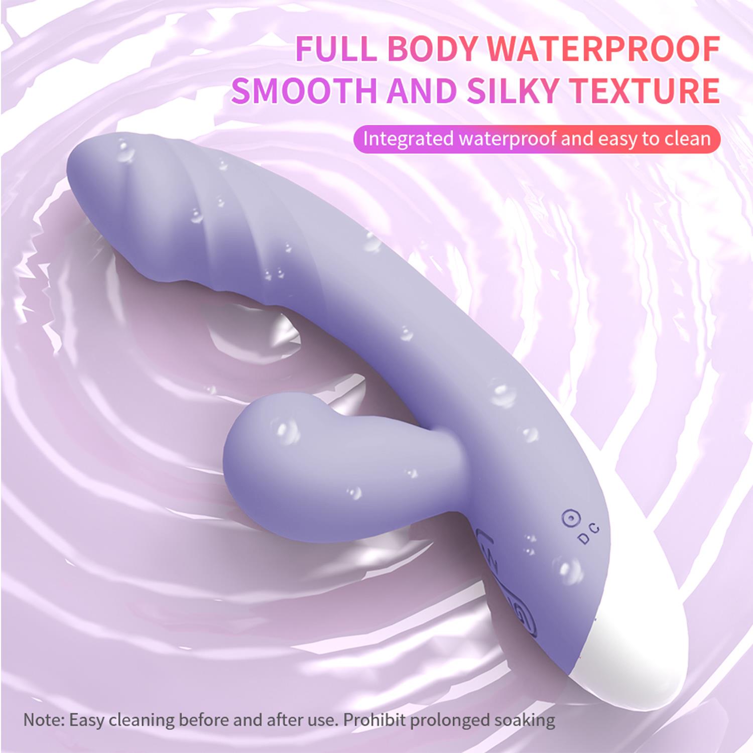 Emişli Curved Rabbit Vibratör Su Geçirmez Güçlü Titreşimli Ergonomik Kavisli