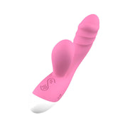 Emişli Curved Rabbit Vibratör Titreşim ve Emiş Bir Arada Su Geçirmez Yumuşak
