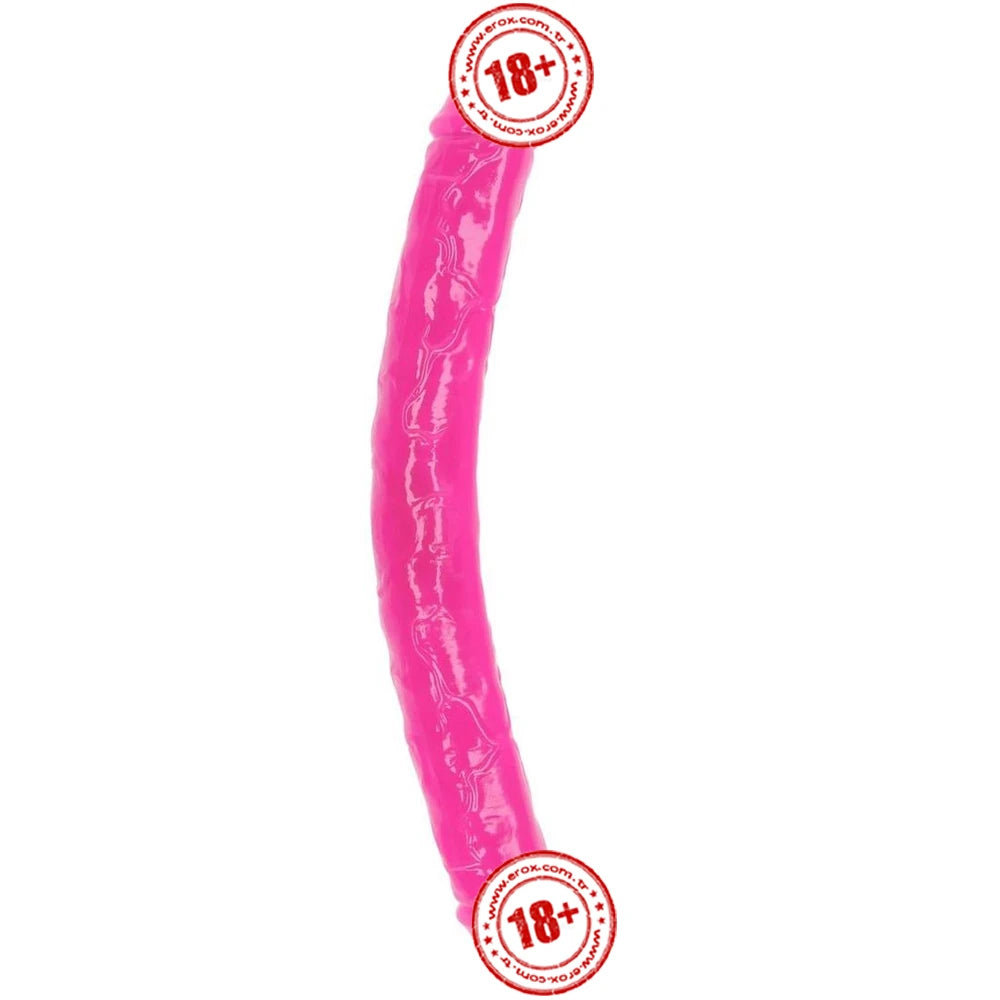 Frowzer Double Ended Jelly Dildo 30 cm Çift Taraflı Jel Penis – Pink